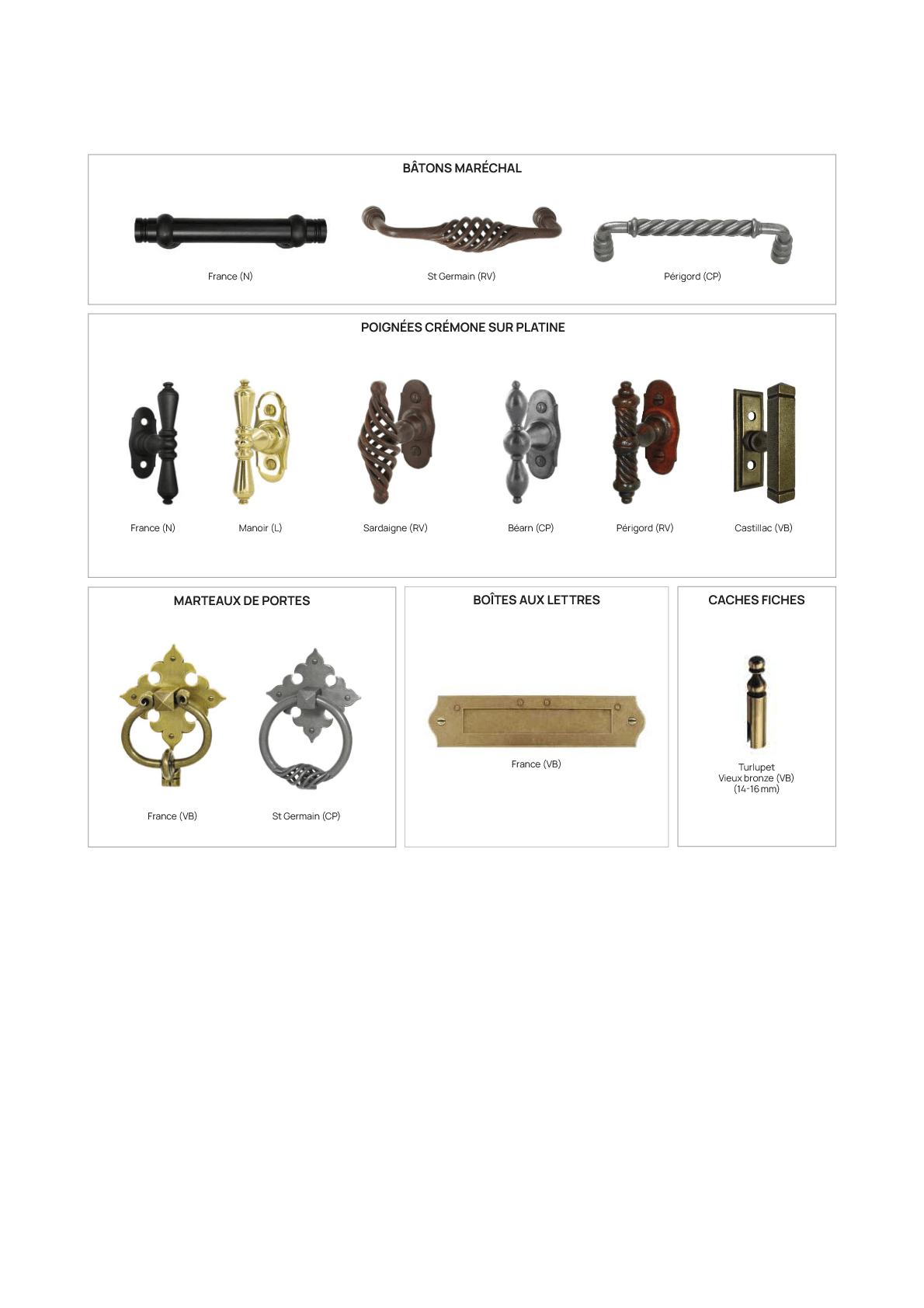 Quincaillerie PE Rustiques 2